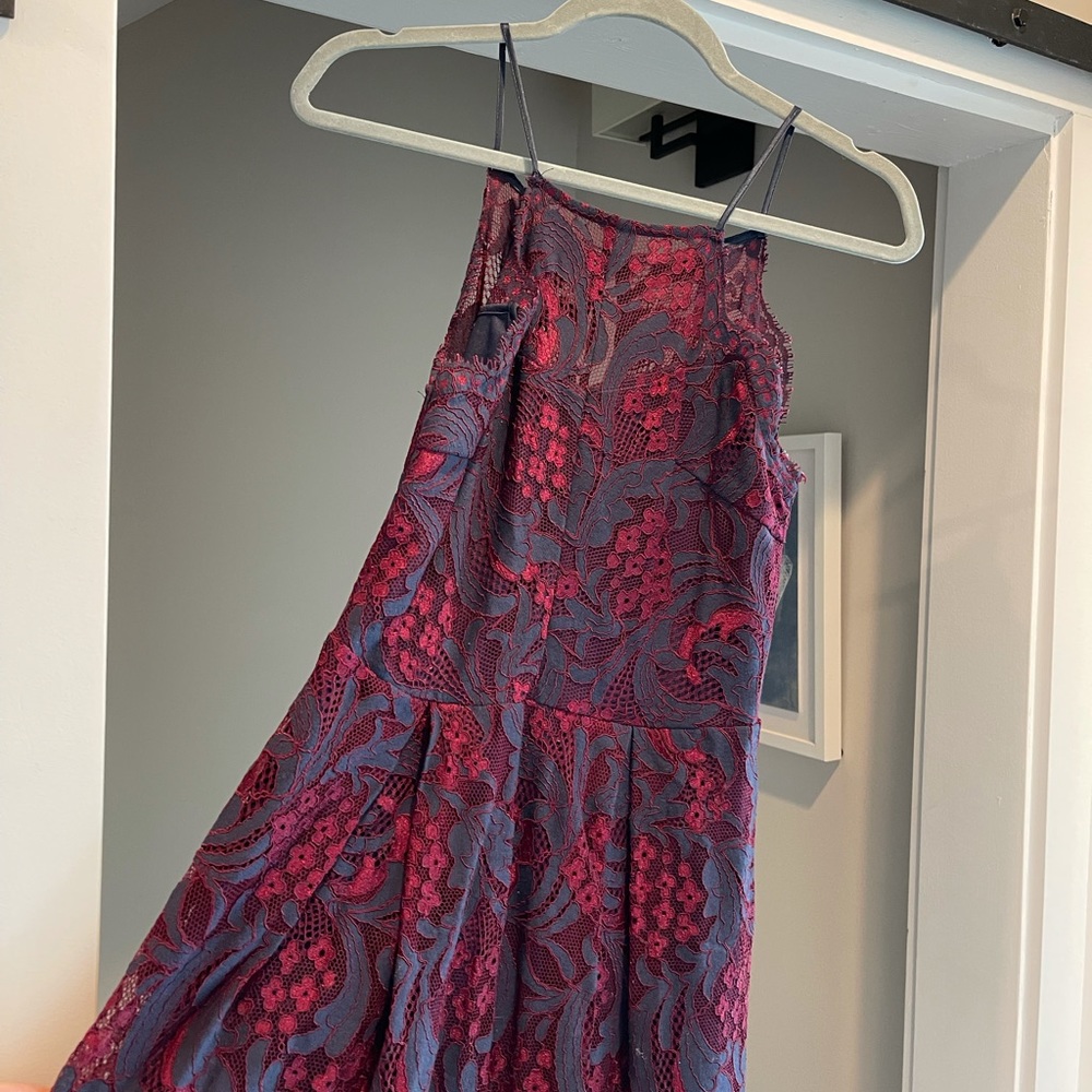 Purple and Blue Lace Dress